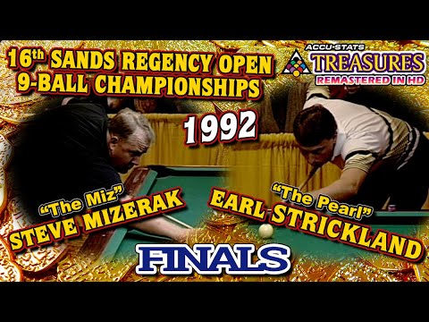 9-BALL: Steve MIZERAK vs Earl STRICKLAND - 16TH SANDS REGENCY OPEN FINALS 1992
