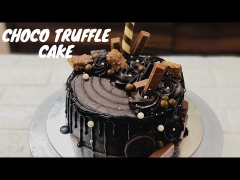 Dark Chocolate Truffle Cake | Choco Truffle Cake Step by Step | Chocolate Truffle Cake Decoration