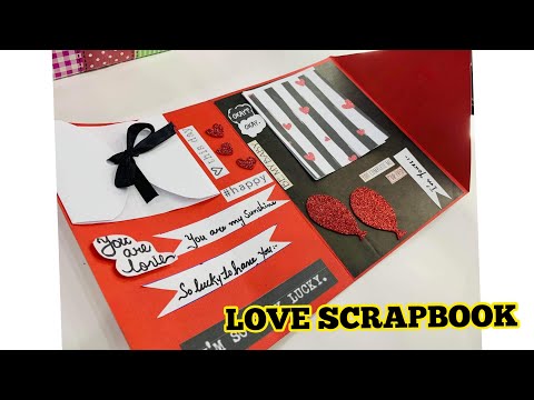 HOW TO MAKE SCRAPBOOK CARD|| SCRAPBOOK FOR LOVE ❤️ || SCRAPBOOK IDEAS || SYEDAWANIA
