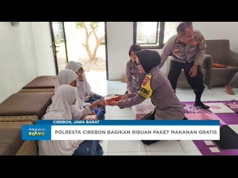 POLRESTA CIREBON BAGIKAN MAKAN SIANG GRATIS