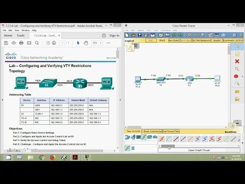 7.2.3.4 Lab - Configuring and Verifying VTY Restrictions
