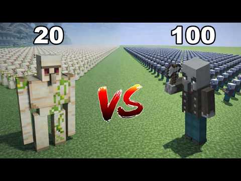 100 Vindicator vs Iron Golem 10
