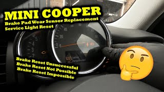 Mini Cooper D Reset Service Light F55 (F56 & F57) & Mini Brake Sensor Replacement [DiY How To]