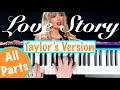 How to play LOVE STORY - Taylor Swift Piano Tutorial Chords/Accompaniment