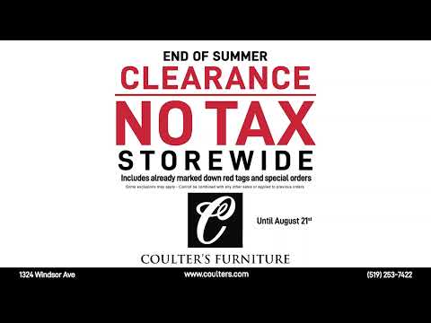 No Tax Storewide Sale - Coulter's Furniture