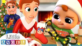 Deck The Halls | Christmas Song | Little Angel Nursery Rhymes &amp; Kids Songs