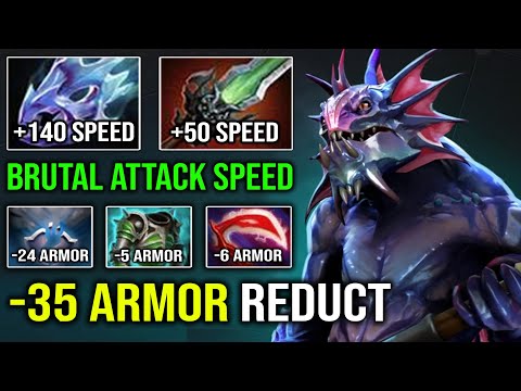 WTF -35 Armor Reduct MAX SPEED Carry Slardar 100% Counter Axe & PA with Echo Sabre Moon Shard Dota 2