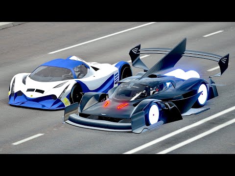 Aston Martin Black Nightmare VGT vs Devel Sixteen - Drag Race 20 KM