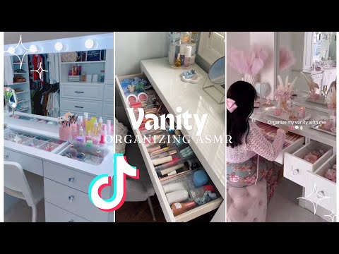 Vanity Organizing & Restocking ASMR 🌸 | TikTok Restocking Organizer