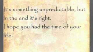 Good Riddance (Time of Your Life) - Green Day with Lyrics