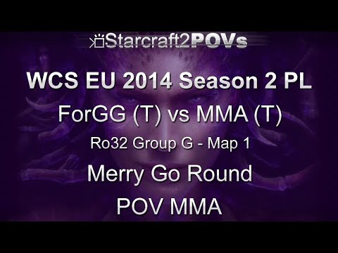 SC2 HotS - WCS EU 2014 S2 PL - ForGG vs MMA - Ro32 Group G - Map 1 - Merry Go Round - MMA