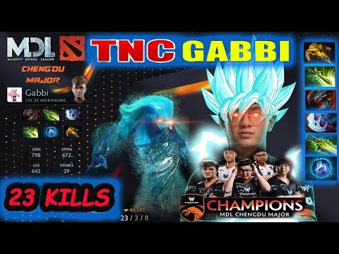 TNC.GABBI MVP Best Play with CARRY Morphling 23 KILLS - MDL Chengdu Major Champions - DOTA 2