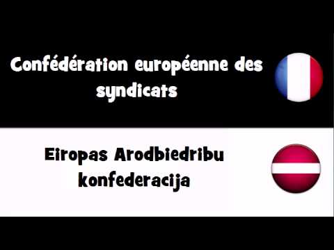 VOCABULAIRE EN 20 LANGUES = Confédération européenne des syndicats
