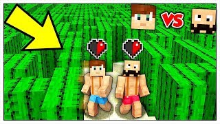 SFIDA 1 CONTRO 1 CON MEZZO CUORE NEL LABIRINTO DI CACTUS! - Minecraft ITA
