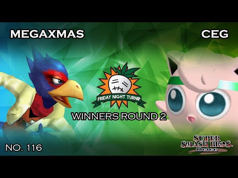 FNT #116 - MegaXmas (Falco) VS CEG (Jigglypuff) - SSBM - Winners Round 2