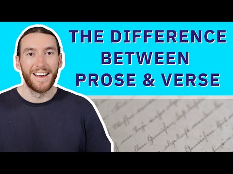 What is the Difference between Prose and Verse in English?