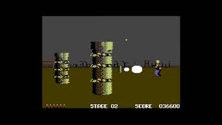 Space Harrier - C64 Commodore 64 game playthrough with commentary