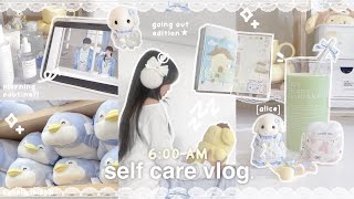 SELF CARE VLOG 🛒🛁: GRWM 6 AM morning routine, trying matcha for the first time, lots of shopping