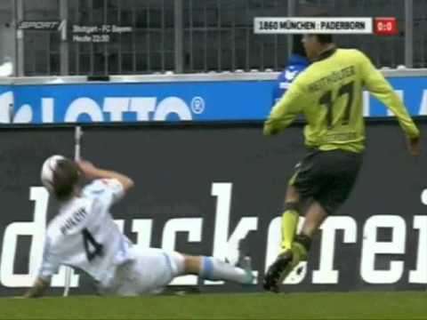 LIVE TOR - 1860 München vs. SC Paderborn 0:1 - 19.12.10 - Tor für Paderborn - NASENELFMETER!