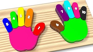 Wooden Colorful Rainbow Hands and Fingers Kids Toys - Best Learning Video