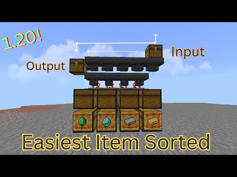 Minecraft Easy Automatic Sorting System 1.20 Tutorial - Auto sorter