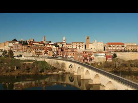A drone aerial footage of Tordesillas