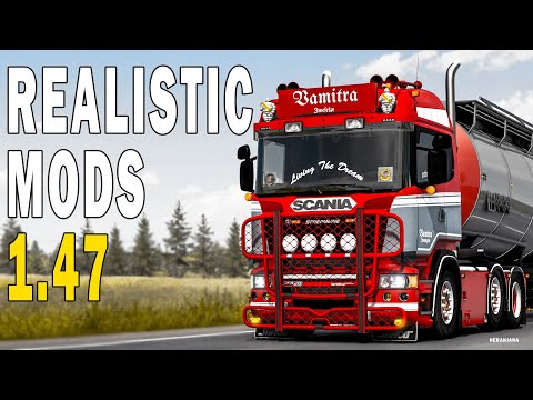 TOP 10 BEST REALISTIC MODS FOR ETS2 1.47 - EURO TRUCK SIMULATOR 2 MODS 2023