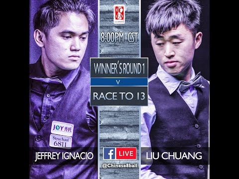 Liu Chuang (CHN) VS Jeffrey Ignacio (PHI) - WR1 - 2018 Joy Cup Chinese 8 Ball International Open