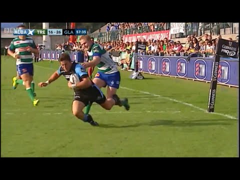 DTH van der Merwe 70 metre intercept try vs Treviso 2014