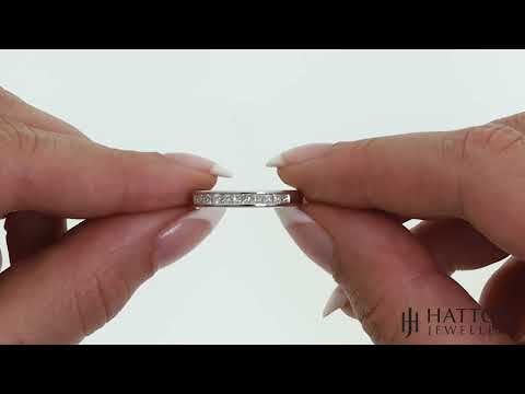 18ct White Gold 0.50ct Princess Cut Diamond Eternity Ring