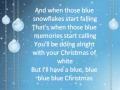 Blue Christmas lyrics Glee Cast 