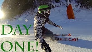 preview picture of video 'First day of skiing!!! (GoPro hero3 black)  [Winter 2013-14]'