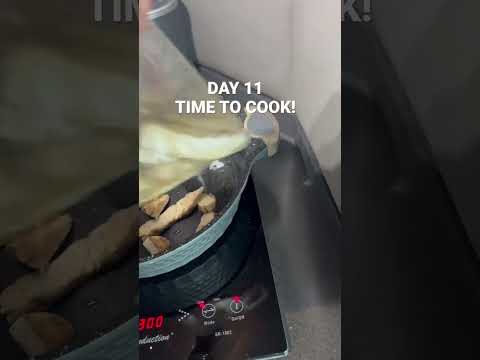 Reheating the last of my leftover pork chops. 😊