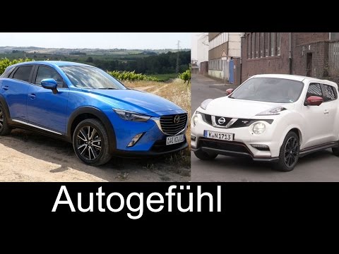 Best small SUV comparison test review Mazda CX-3 vs Nissan Juke - Autogefühl