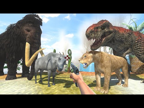 Ice Age | I Fiding and Hunting Woolly Mammoth, Daeodon, Smilodon - Animal Revolt Battle Simulator