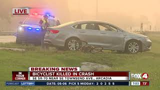 Crash leaves one bicyclist dead in Arcadia