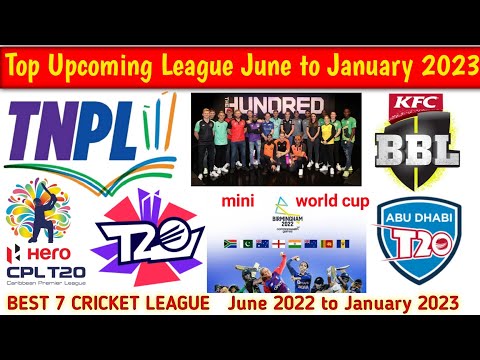 अब कौन कौन सी Cricket Leauges हैं ? |  Top 7 Upcoming Cricket Leagues - June to January 2023 | CPL