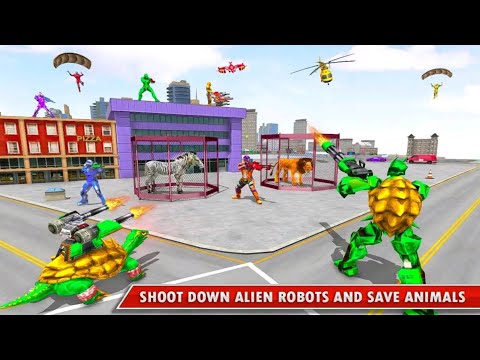 Turtle Robot Transformation - Turtle Robot Animal Rescue - Robot Car Transform