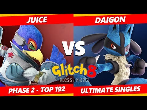 Glitch 8 SSBU - Juice (Falco) Vs. Daigon (Lucario) Smash Ultimate Tournament Top 192