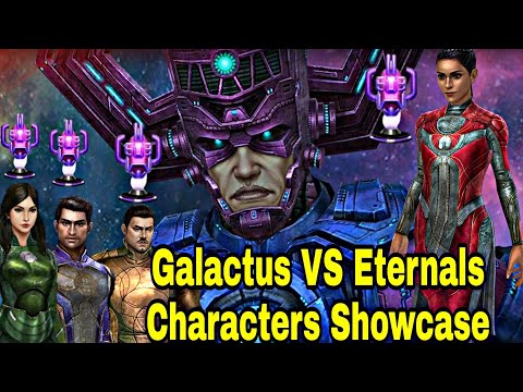 Galactus VS Gilgamesh Kingo Makkari And Other Character Showcase November 2021 - Marvel Future Fight