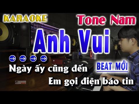 Anh Vui Karaoke Tone Nam A# Beat Mới Dễ Hát | Song Nhien Karaoke