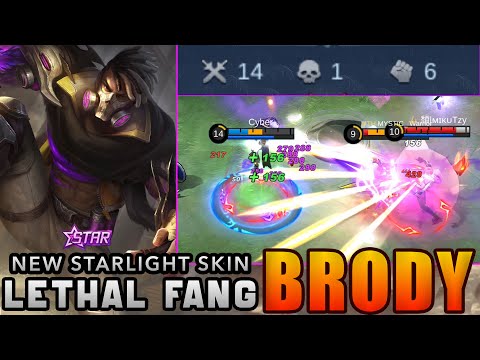 MLBB Brody Lethal Fang Starlight Skin - Jungler Brody Gameplay - Cyber.