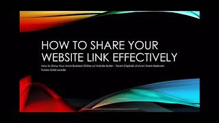 How to Get People to Ask about Your Business and Share Your Website Link Effectively