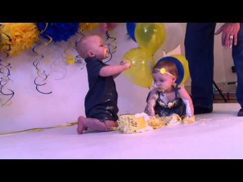 Twins 1 Year Old Cake Smash