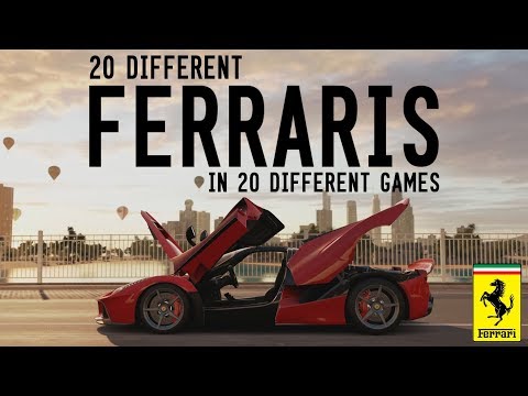 20 DIFFERENT FERRARI'S IN 20 DIFFERENT RACING GAMES | Forza 7 | GT Sport | Horizon 3 | PCars 2 | NFS