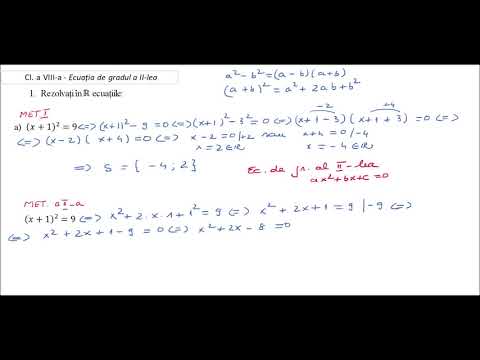 Ecuatia de gradul al doilea - Ex. 2a) (x+1)^2=9