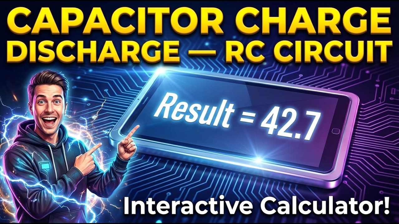 Capacitor Charge Discharge Calculator — RC Circuit