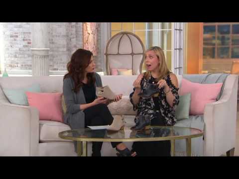 Clarks Artisan Leather Stacked Heel Ankle Boots - Spye Astro on QVC