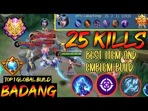 25 KILLS + ALMOST SAVAGE!!! NEW META BADANG WITH LETHAL IGNITION EMBLEM!! - MLBB