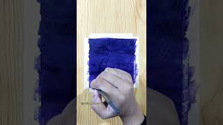 Watercolor painting night sky | Night scenery watercolor painting #painting #art #shorts #ytshorts